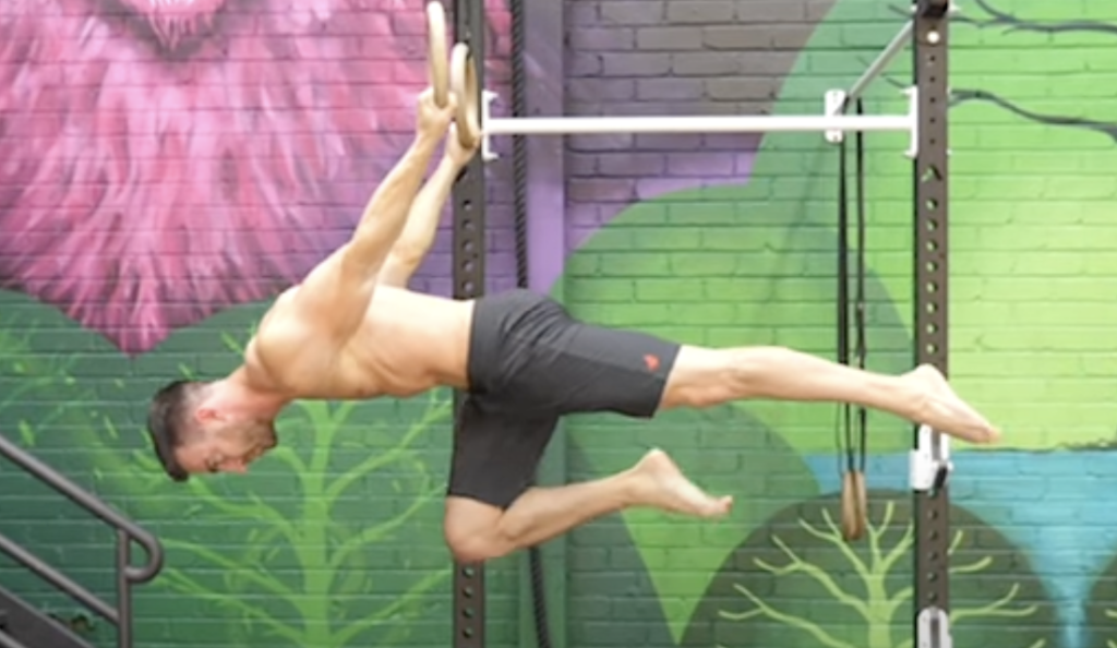 allenamento back lever one leg